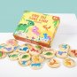 Children Wooden Toy Memory Find The Same Dinosaur Matching Jigsaw Puzzle Game Montessori
