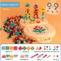 203 Pieces Children's Repair Toolbox Creative Mosaic Puzzle Toy With Electric Drill Screw Tool Set