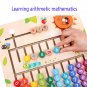 Wooden Montessori Toys Calculation Math Cognition Match Baby Early Education Teaching