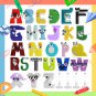 BuildMoc 26 Style English Alphabet Building Blocks Set Education Letters Lore (A-Z) Bricks Toys