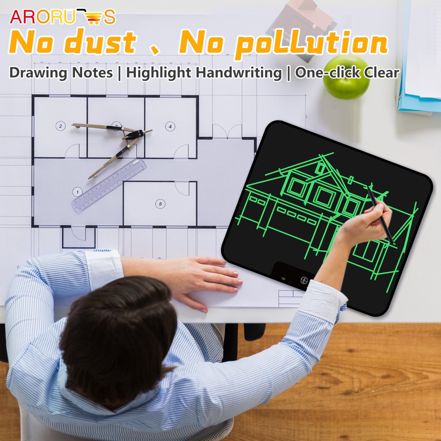23 Inch Rechargeable LCD Screen Writing Tablet Electronic Drawing Board Colorful Handwriting Pad