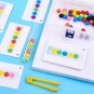 Clip Beads Test Tube Wooden Toys 2-6 Years Children Color Matching Montessori
