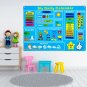 70Pcs/set My Daily Calendar Felt Board Day Month Season Schedule Time Plan Chart Early Education