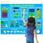 70Pcs/set My Daily Calendar Felt Board Day Month Season Schedule Time Plan Chart Early Education