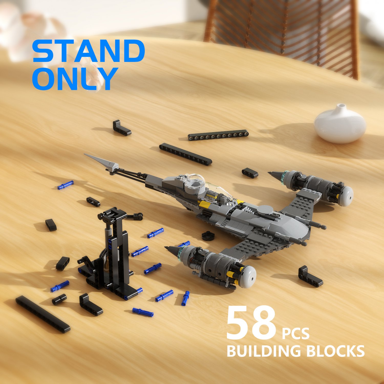 MOC Space N-1 Plane Bracket Display Stand Building Blocks Set For Fighter 75235
