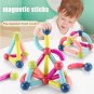 130 PCS Magic Magnetic Building Blocks Toy Magnetic Construction Set Magnet Ball Sticks Rod Games