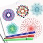 27Pcs Spirograph Drawing Toys Set Interlocking Gears Wheels with Pens
