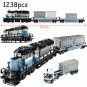 New Spot High-tech City Retro Steam Train Expert Technical Train Building Blocks Classic