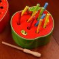 Magnet Strawberry Catch Worms Board Fishing Game for kids Magnetic