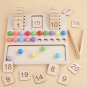 Children Learning Math Toy Clip Bead Number Calculation Counting Board Wooden Montessori