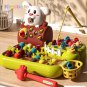 4 IN1 Baby Montessori Toys Toddler Fishing Whac-A-Mole Pull Carrot