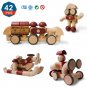 Magplayer 42PCS Preschool Magnetic Wooden Blocks Blocos De Madeira