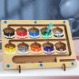 LIQU Magnetic Color and Number Maze, Montessori Wooden Magnet Puzzle