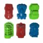 6 Pcs Car Suit Power Playing Sand Molds Space Playing Sand Car Molds Puzzle Beach Toy Kit
