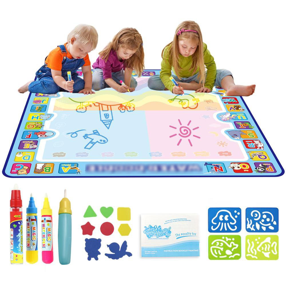 Coolplay Magic Water Drawing Mat Coloring Doodle Mat with Magic Pens Montessori