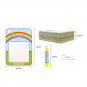 3 Types Reusable Water Drawing Learning Card & 1 Magic Pen Recognize Painting Board Educational
