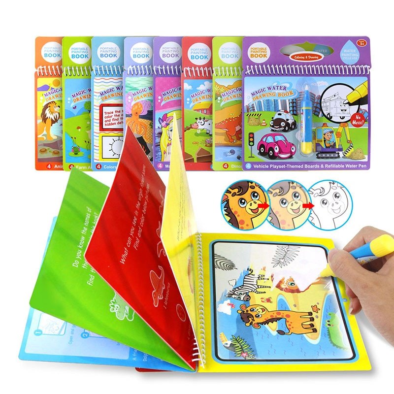 COOLPLAY Magic Water Drawing Book Coloring Book Doodle & Magic Pen