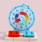 Kids Montessori Wooden Clock Toys Time Learning Teaching Educational Toys