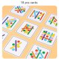 Children's Rainbow Stick Thinking Puzzle Wooden DIY Ice Cream Stick Puzzle Challenge