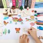 20pcs Montessori Kids Drawing Toys Wooden DIY Painting Stencils Template Craft