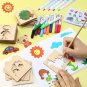 20pcs Montessori Kids Drawing Toys Wooden DIY Painting Stencils Template Craft