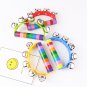 Metal Jingle Bell Musical Instrument Infant Hand Held Toys Rainbow Color