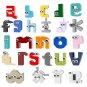 BuildMoc 26 Style English Lowercase Letters Alphabet Building Blocks Set Education