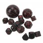 15Pcs Polyhedral Dice Set Acrylic D3 to D100 Table Gaming Dices for Role Playing Table