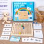 Wooden Montessori Multiplication Board Game Kids Learning Educational Toys Math