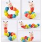 Colorful Wooden Worm Puzzles Kids Learning Educational Didactic Baby Toys Fingers