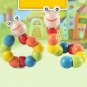 Colorful Wooden Worm Puzzles Kids Learning Educational Didactic Baby Toys Fingers