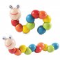 Colorful Wooden Worm Puzzles Kids Learning Educational Didactic Baby Toys Fingers