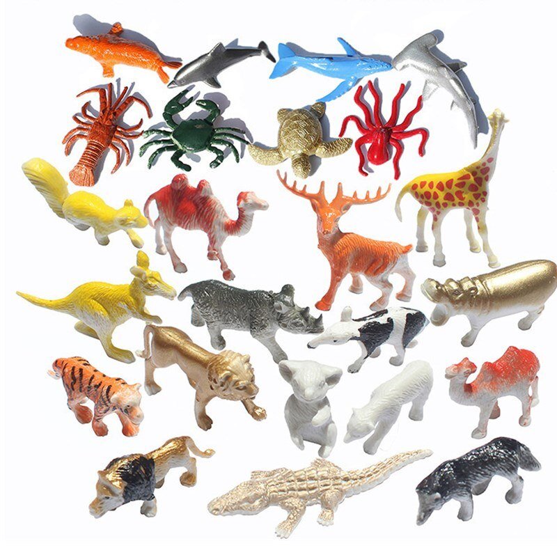 10pcs/lot Batch Mini Dinosaur Model Children's Educational Toys Cute Simulation Animal Small