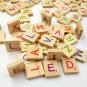 100Pcs Wooden Language Toys Letter Alphabet Number English Words Bolcks Kids Educational Toy