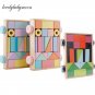 Montessori Shape Sorter Toys Wooden Pull Along Car Shape Sorter Matching Blocks Box