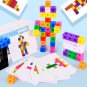 Montessori Rainbow Math Link Cubes Educational Block Toy Boxed Color Ribbon Graphic Card