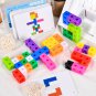 Montessori Rainbow Math Link Cubes Educational Block Toy Boxed Color Ribbon Graphic Card