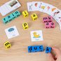 Children Early Enlightenment Training Fun Spelling English Words Parent-Child Plays Game Wood Block