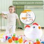 12 Matching Eggs Montessori Sensory Baby Toys Easter Eggs Chicken Colors Shapes Sorter Learning