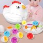 12 Matching Eggs Montessori Sensory Baby Toys Easter Eggs Chicken Colors Shapes Sorter Learning