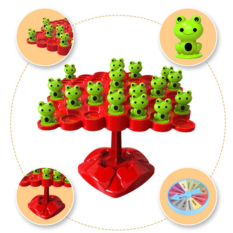Montessori Math Toy Balancing Board Puzzle For Kids Frog Balance Tree Educational