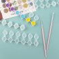 10 Strips 60 Pots Empty Paint Pots White Paint Cup Strip Paint Storage Containers Painting