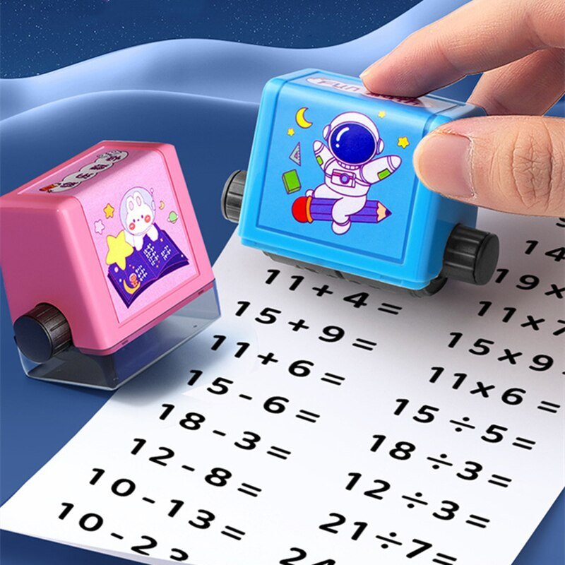 Math Roller Stamp Addition Subtraction Multiplication Division With 100 Digital Teaching