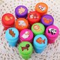 16pcs/lot Children Toy Stamps Cartoon Animals Fruits Kids Seal For Scrapbooking Photo