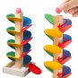 Montessori Educational Toy Blocks Wooden Tree Marble Ball Run Track Game Baby Kids