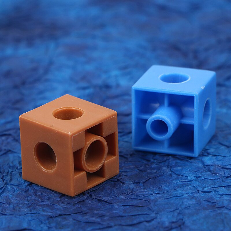 30Pcs/Set Color Cubes Snap Assembling Toys Manipulative Math Kids Connecting Toy