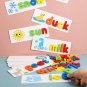 Children Puzzle Wooden Spelling Word Kids Letter Games Kindergarten Teaching Aids English