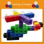 Montessori Rainbow Link Cubes Math Toys Activity Snap Blocks Stacking Games