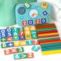 Kids Math Arithmetic Wooden Magnetic Digital Counting Stick Montessori Games