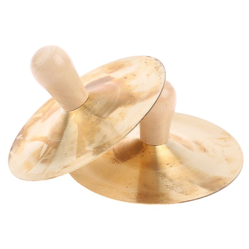 1 set Hand Percussion Copper Cymbals Children Musical Instrument Education Toys Brass